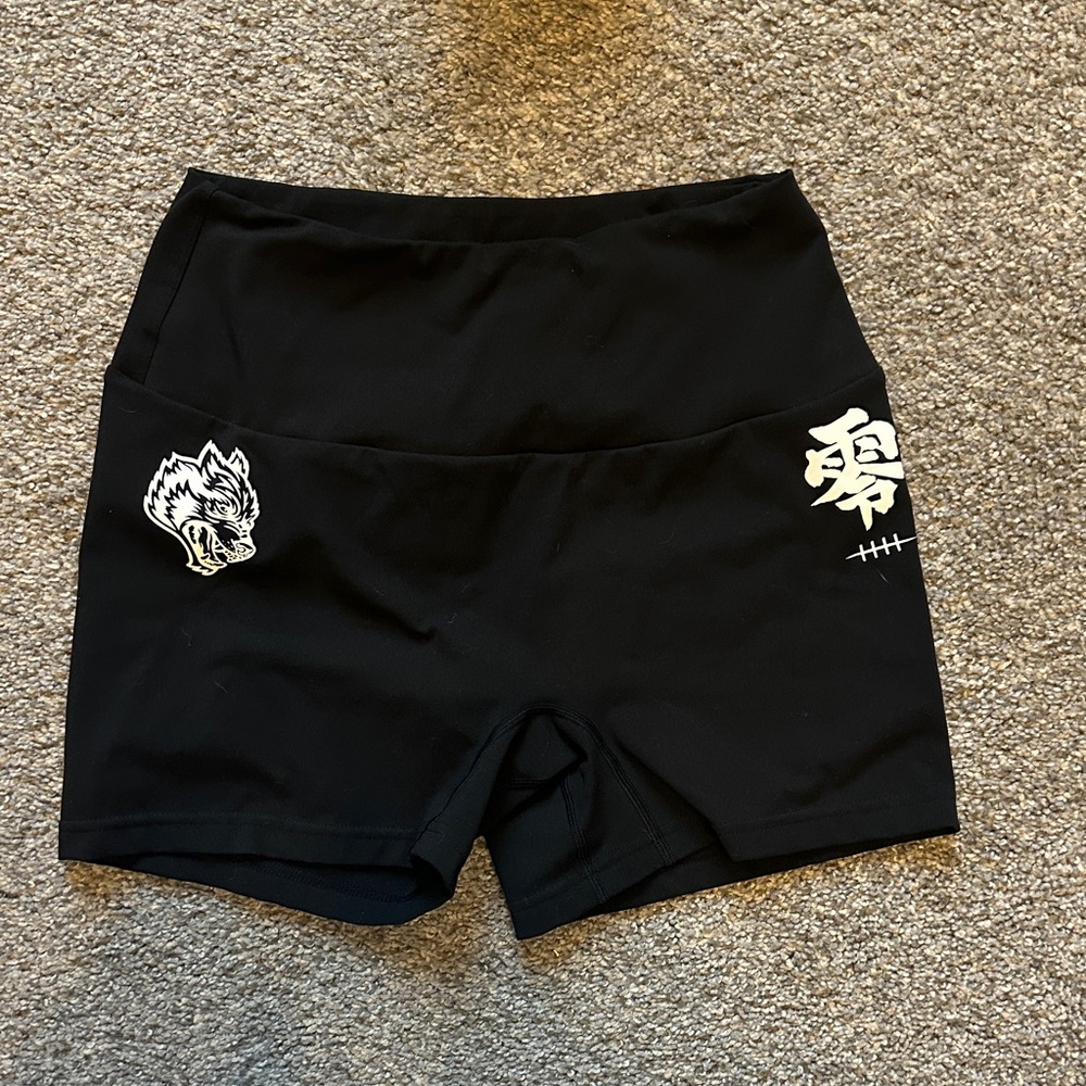 Black Women's Shorts with Graphic Design
